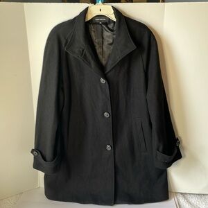 Jones New York Women's Size 14 Peacoat  Black  60% wool